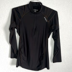 Opedix men’s 1/4 zip long sleeve activewear pullover size xlarge black